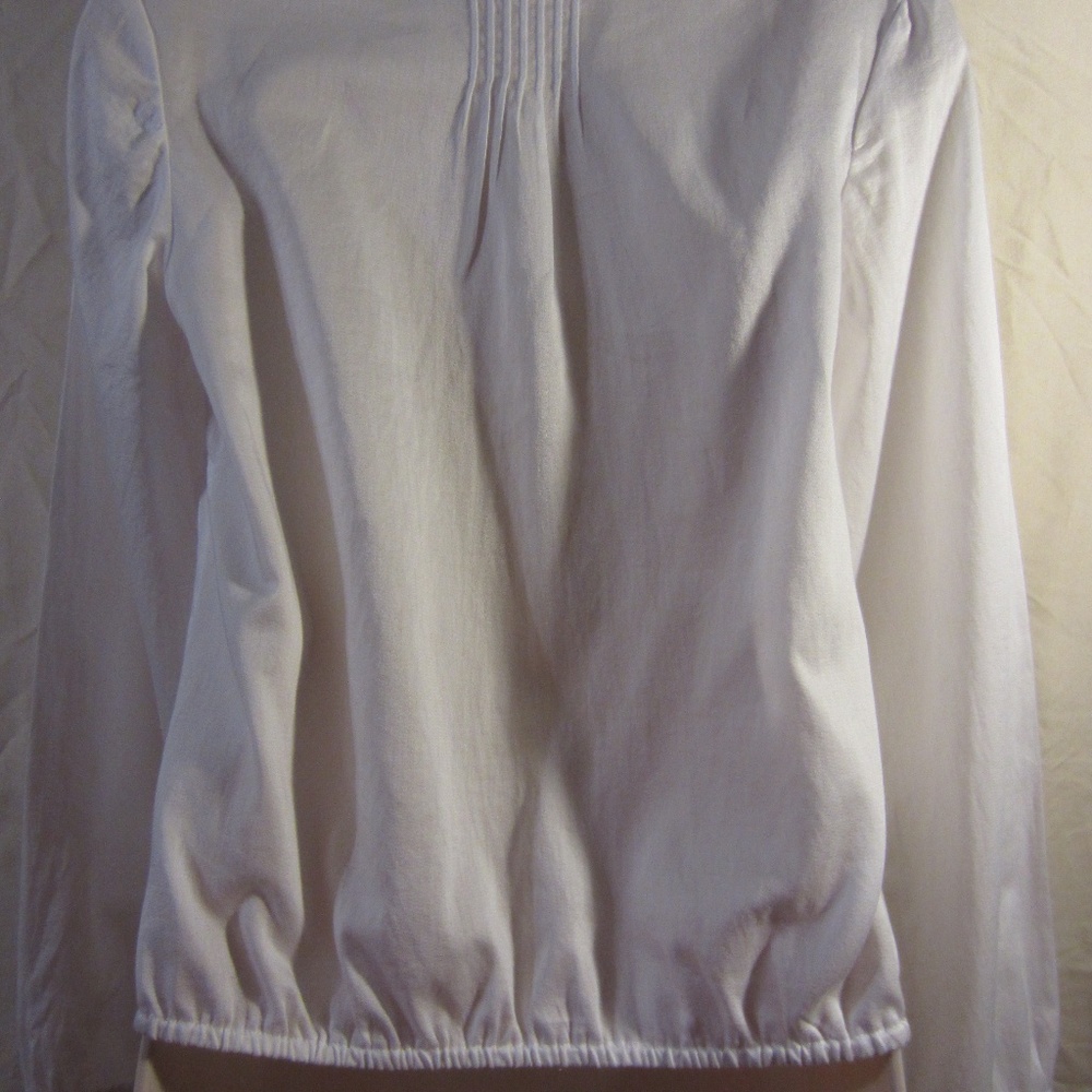 Banana Republic White Blouse with frill, size S - Picture 3 of 8